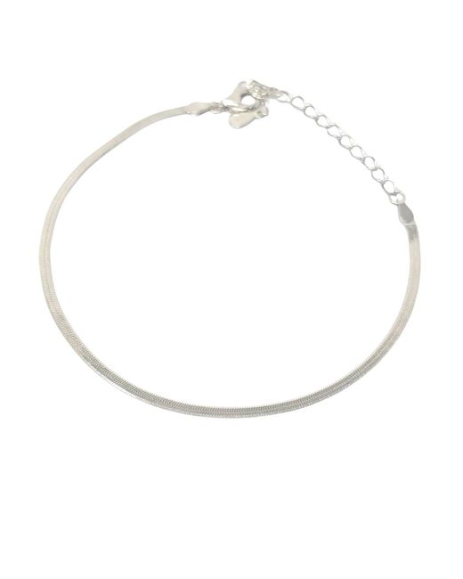 Harfi Metallic Sterling Everyday Herringbone Chain Bracelet