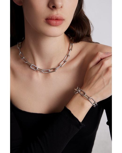 Arte Madrid Metallic Toggle Chunky Link Bracelet