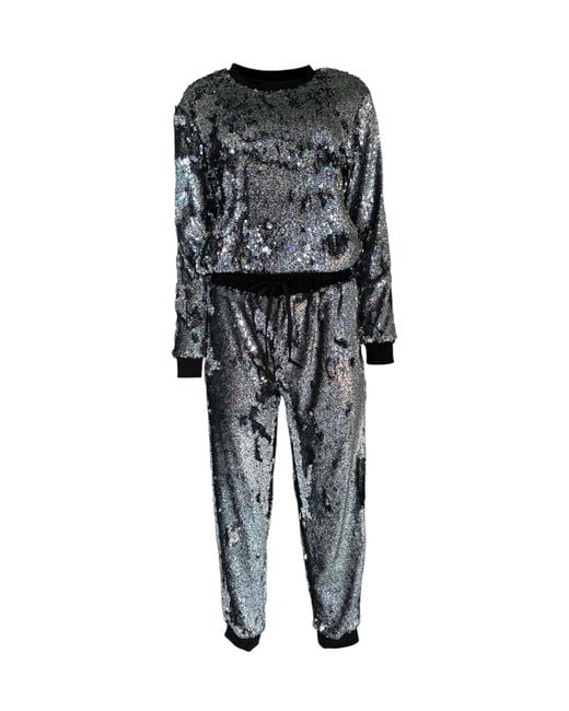 Any Old Iron Black Holographic Glitter Forever Sequin Joggers