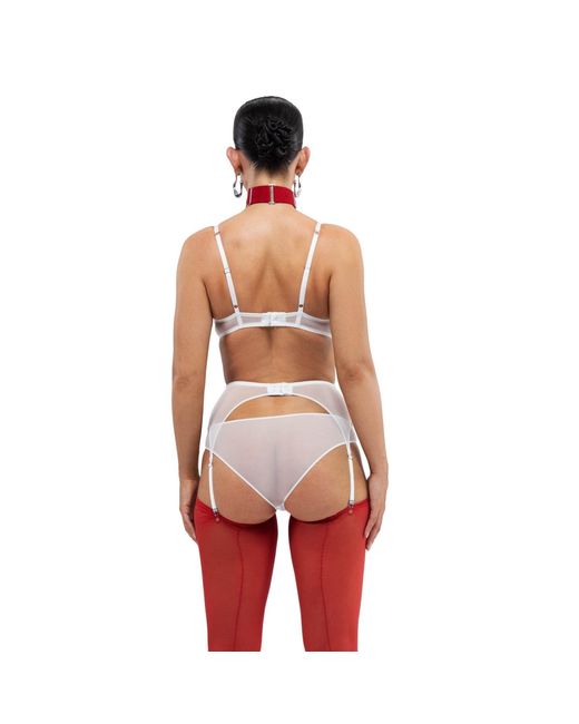 Zhilyova White Asteria Garter Belt