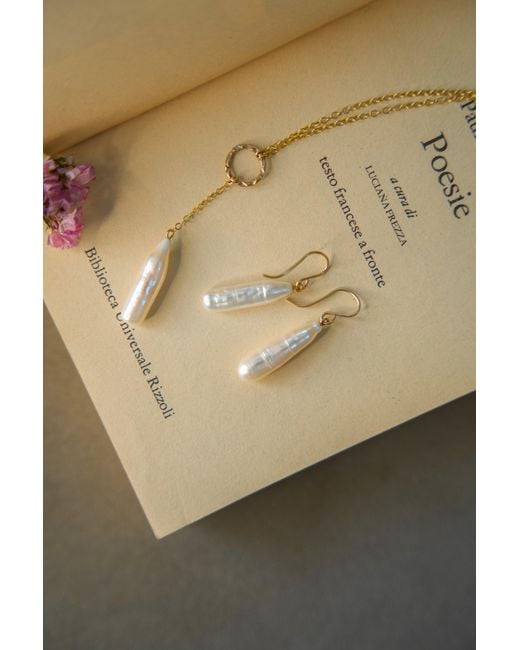 Katy Faye Metallic Gisèle Pearl Necklace