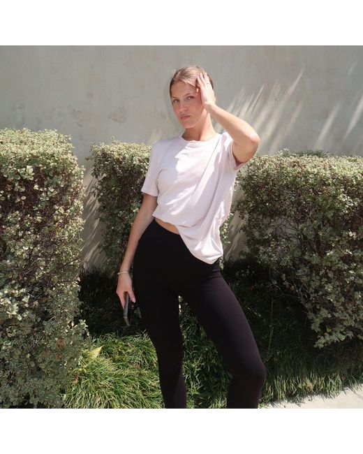 On/Off Essentials White Neutrals Bamboo Crew Neck Tee