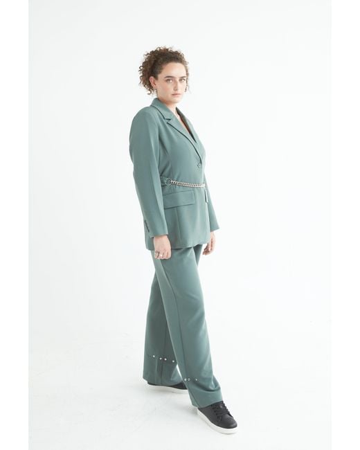 SECTION 101 Blue Lainey Blazer- Dusty Jade