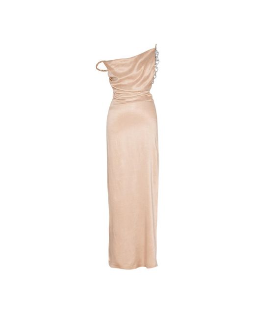 By Felizia Natural Neutrals Zaia Off-Shoulder Maxi Dress