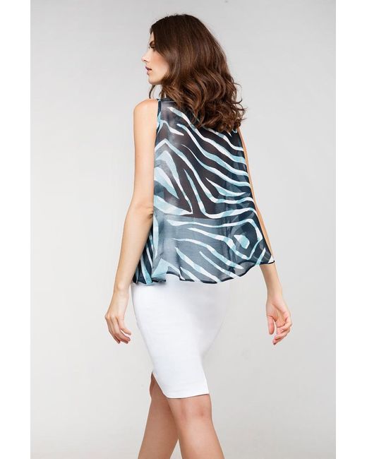 Conquista Green Sleeveless Tie Detail Top