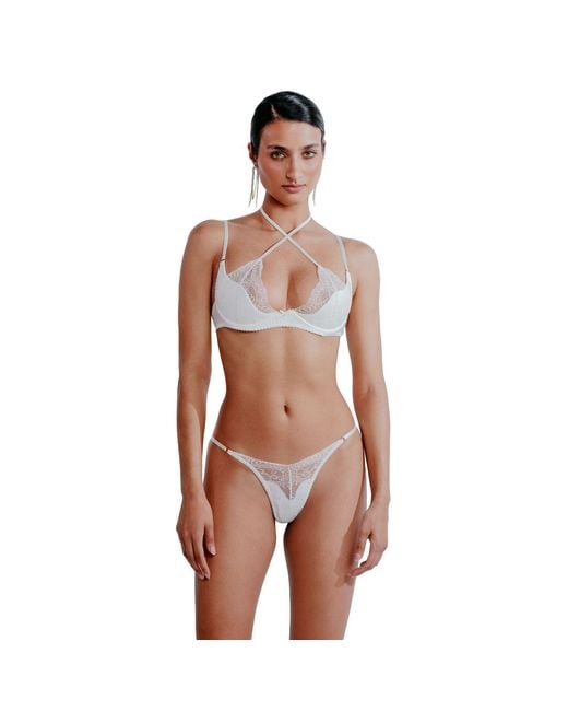 Perilla Lingerie White Simona Thong Off