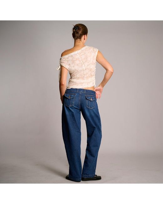 Love and Nostalgia Blue Bob Barrel Leg Jean