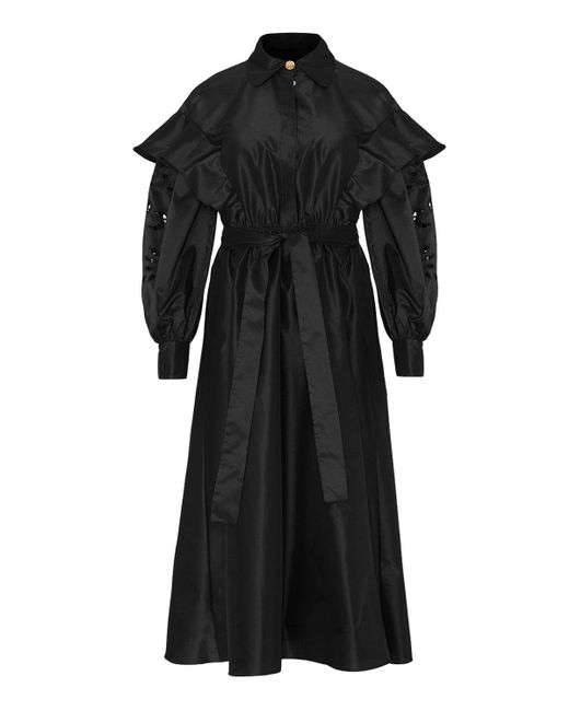 Nocturne Black Embroidered Dress