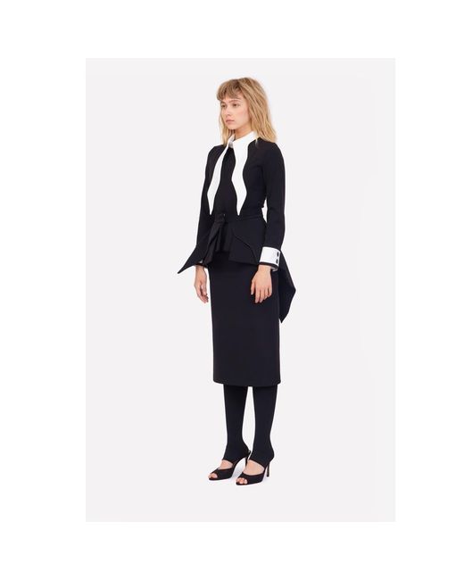 Julia Allert Black Sculpted Peplum Belt