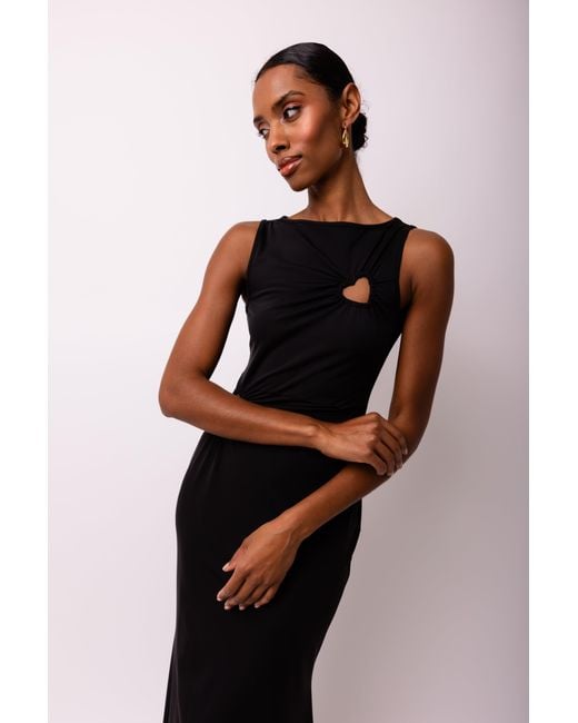 Amy Lynn Black Harlie Heart Cut Out Maxi Dress