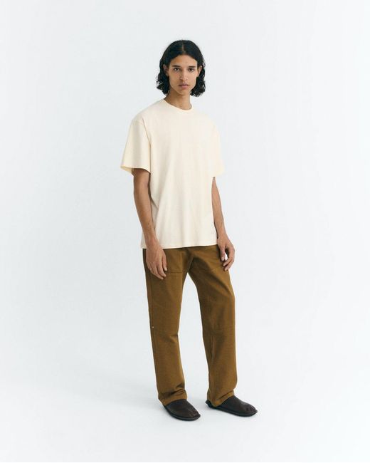 Thinking Mu White Perro Salchicha Back Aaron T-Shirt for men