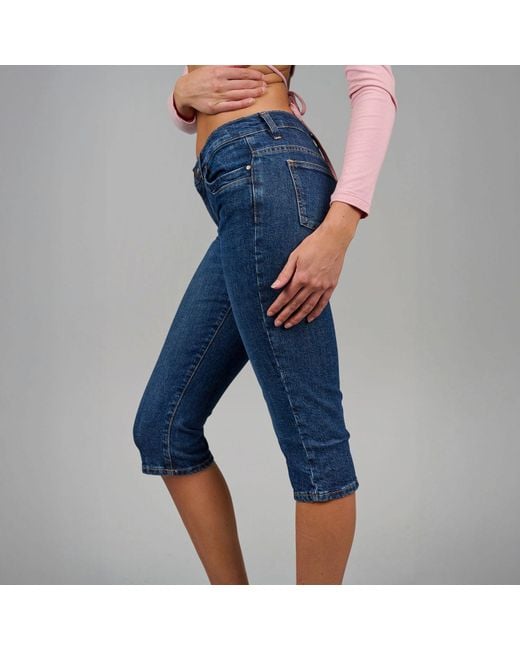 Love and Nostalgia Blue Little Gath Capri Jean