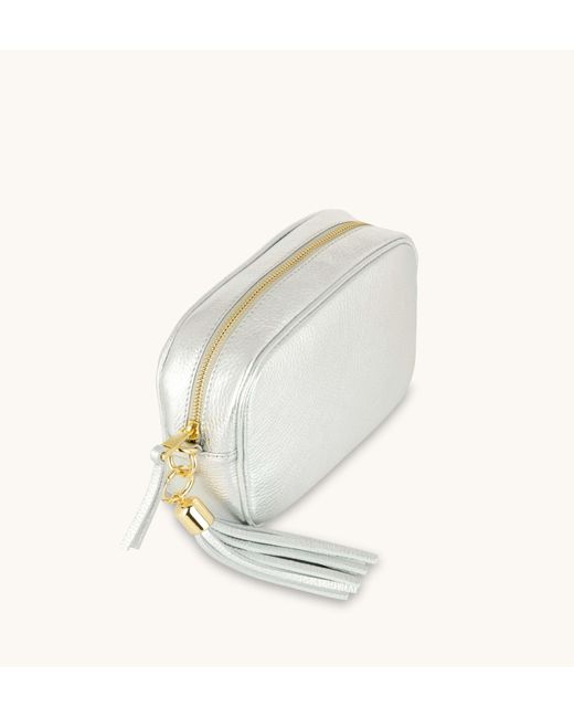 Apatchy London White The Tassel Leather Crossbody Bag