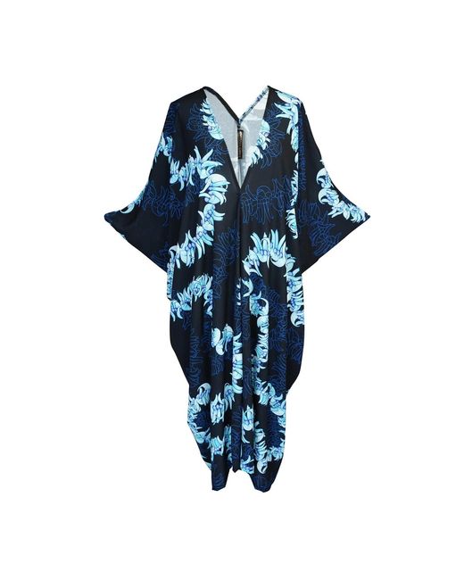 Jennafer Grace Blue Nebula Lei Caftan