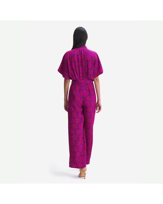 Emma Wallace Purple Shay Jumpsuit -Kaleidoscope Print
