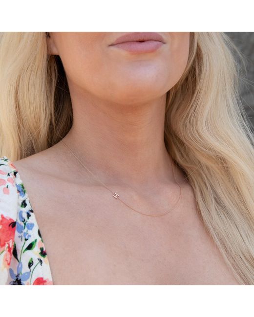 Maya Brenner Metallic 14K Asymmetrical Letter Necklace