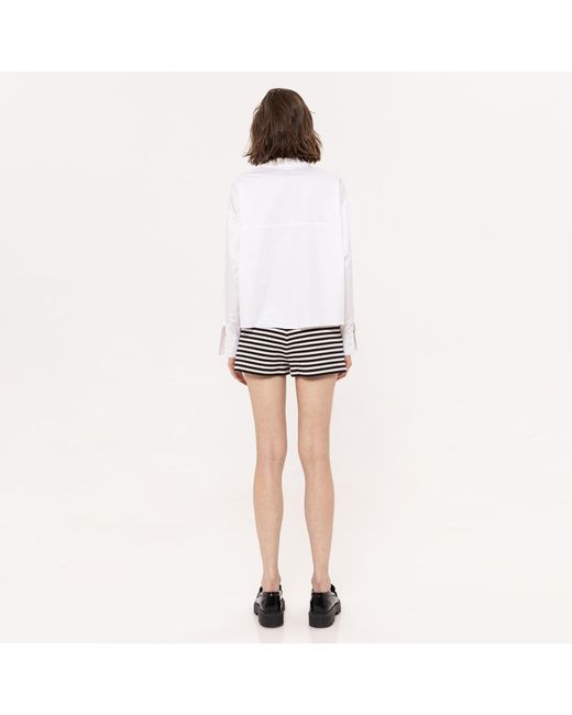 Nissa Black High Waisted Shorts Printed