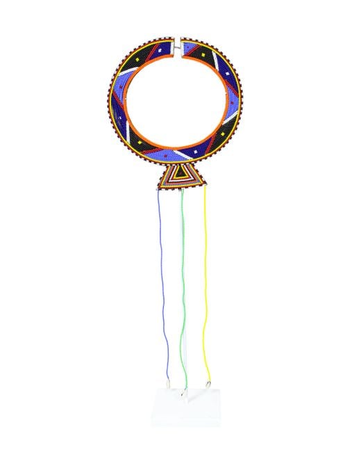 Botanical Boys Blue Kenya Maasai Beaded Necklace