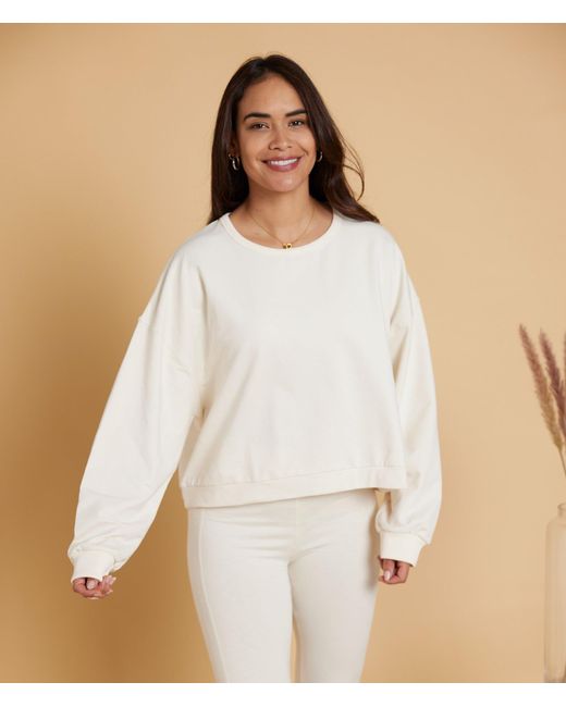 Known Supply White Boxy Cotton Crewneck