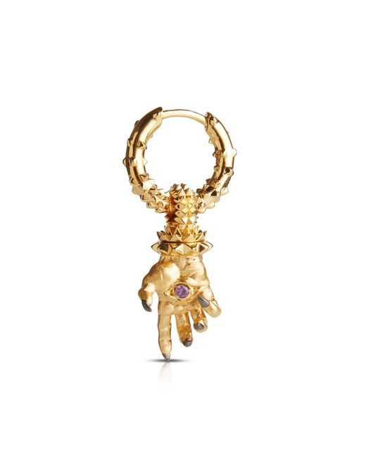 Kasun Metallic Hand Of The Protector Earrings