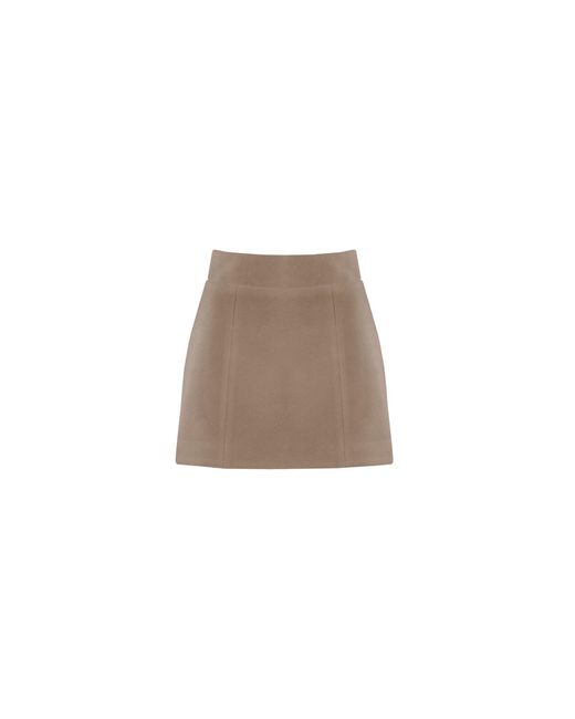 Vestiaire d'un Oiseau Libre Brown Neutrals Cashmere Mini Skirt