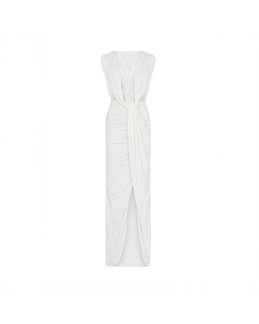 Herfetch White Maxi Amore Dress