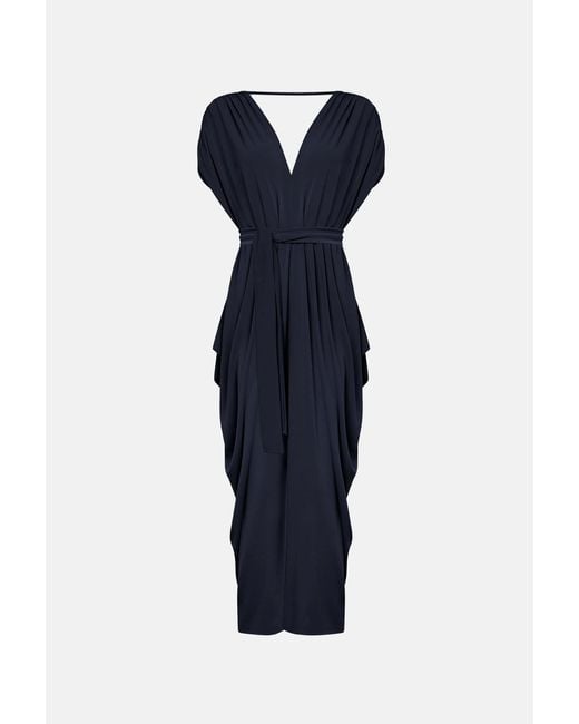 James Lakeland Blue Draped Maxi Dress
