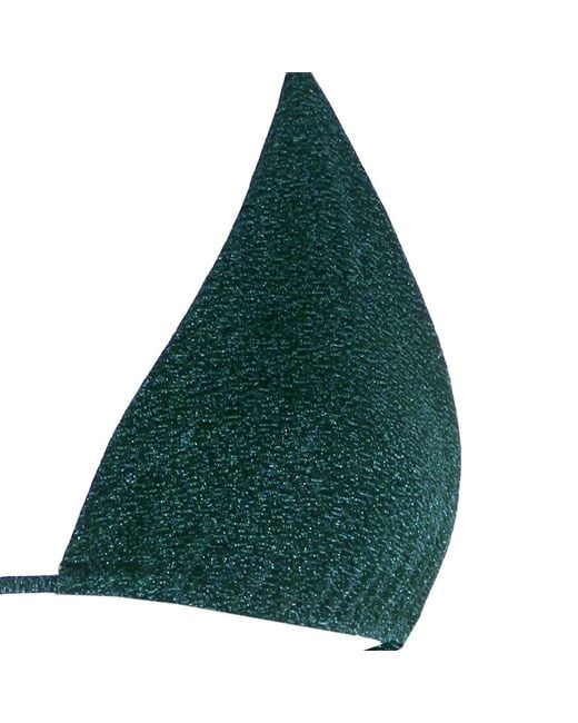 Nur Karaata Green Triangle Sparkle Bikini Set