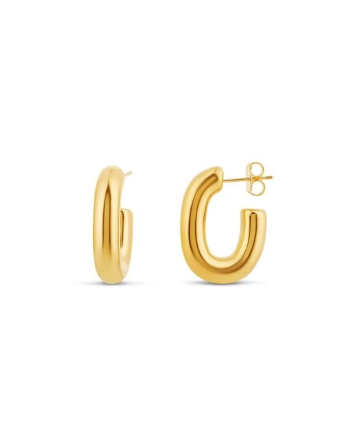 SHYMI Metallic U Shaped Hoop Earrings