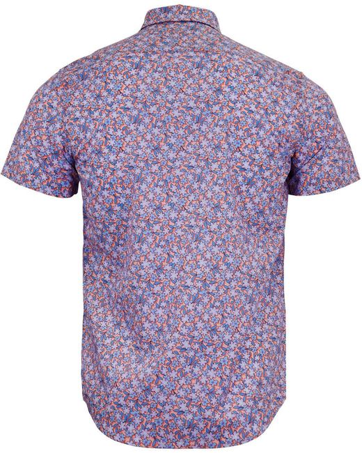 Lords of Harlech Purple Scott Lawn Shirt for men