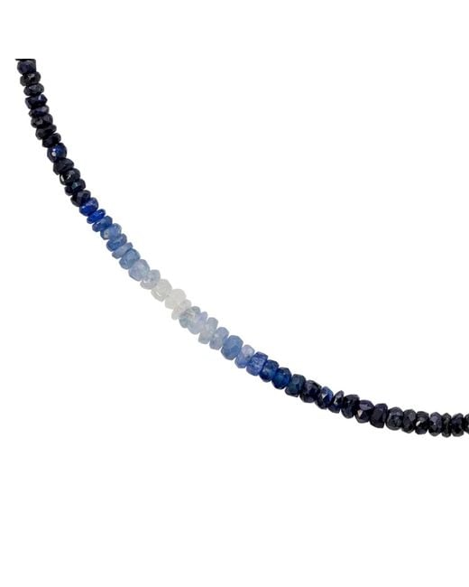Bombyx House Metallic Birthstone September Sapphire Ombre Bead Necklace
