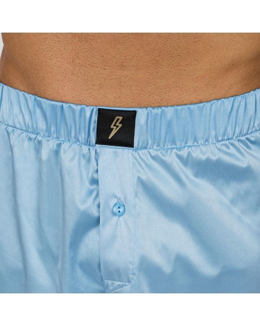 Ekcentrik Blue Satin Boxers for men