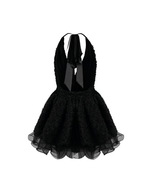 OW Collection Black Rosie Mini Dress With Open Back