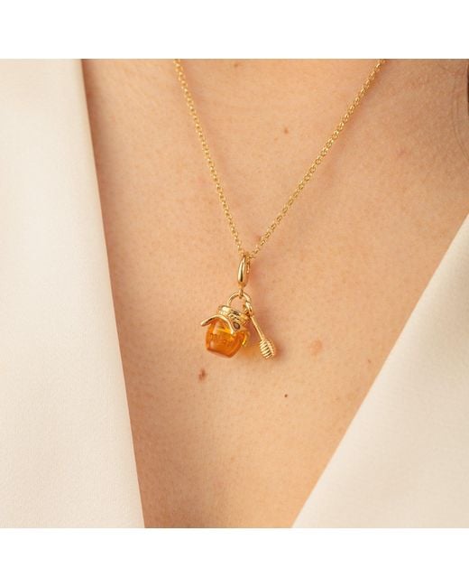 Lily Charmed Metallic Plated Honey Pot Charm Necklace