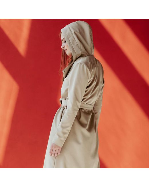RainSisters Natural Neutrals Short Coat With Trapeze Cut