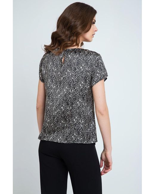 Conquista Black Short Sleeve Top