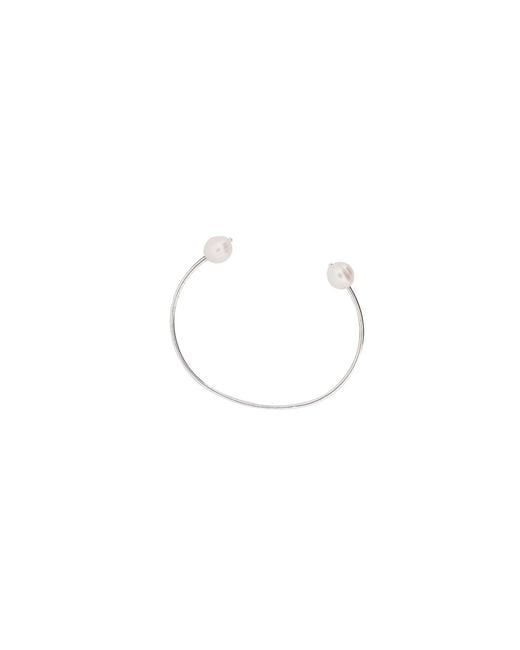 Silver Moon White Sterling Bracelet With Pearls