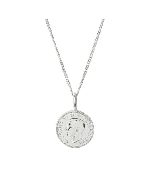 Katie Mullally Metallic British Shilling Coin Necklace