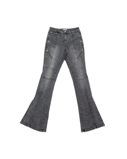 Circular Path Gray Zelda Zipper Jean