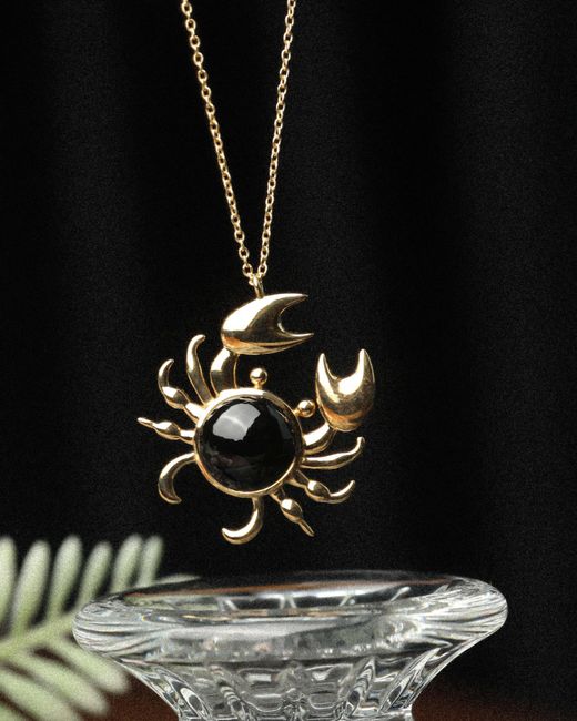 The Jewelz Metallic Onyxpinch Crab Necklace