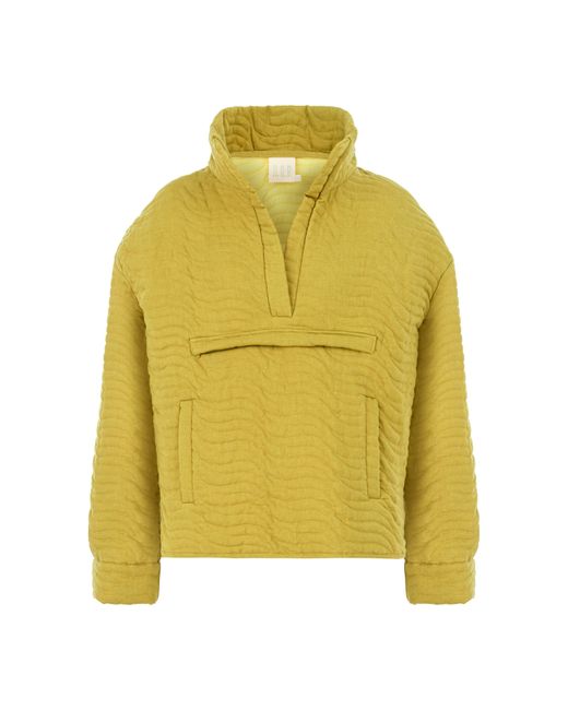 DOR Raw Luxury Yellow Future-Proof Quilted Sweatshirt