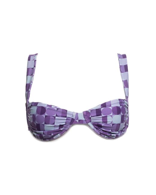Patti Jane Swim Purple Stevie's Geo Underwire Bikini Top