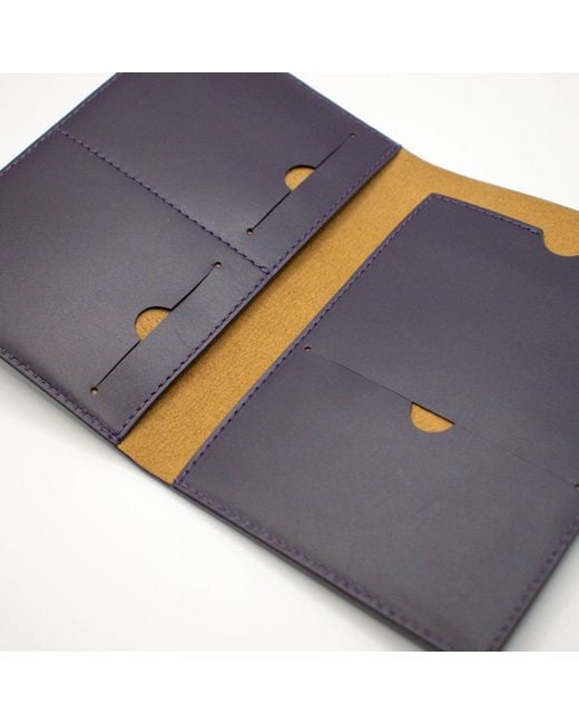 godi. Purple Handmade Full-Grain Leather Passport Cover
