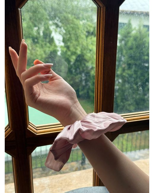 Pecanpepperpelican Pink Peony Scrunchy