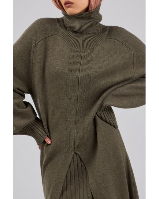 Dref Green Solaris Maxi Rollneck Knit