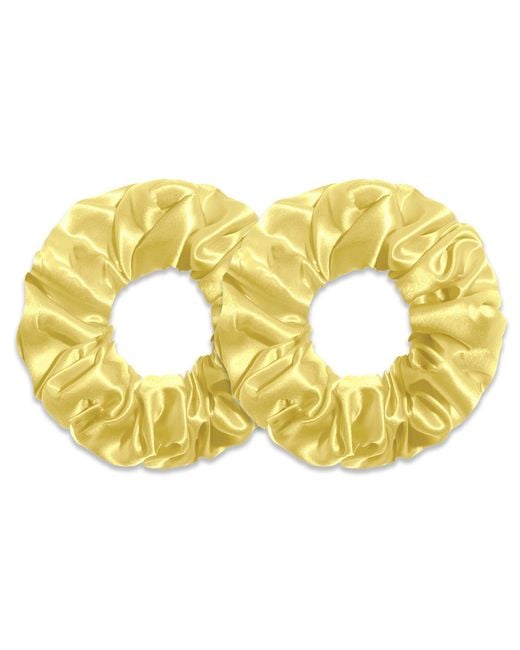 6Fiftytwo® Yellow Neutrals Pure Mulberry Classic Silk Scrunchies