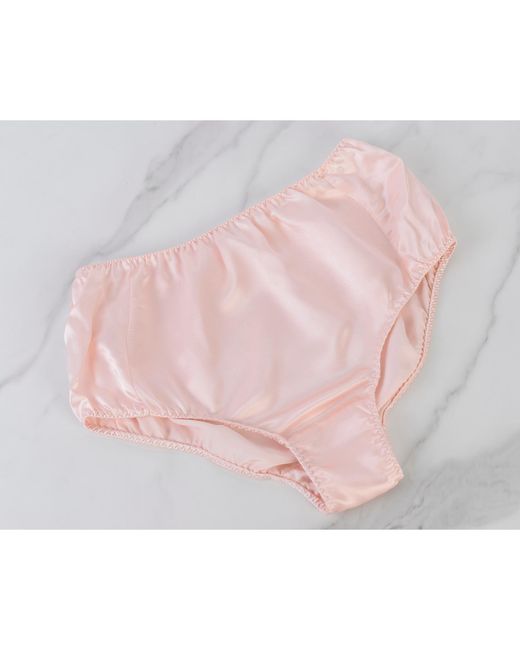 Soft Strokes Silk Pink Set Of Two Pure Mulberry Silk French Cut Panties High Waist