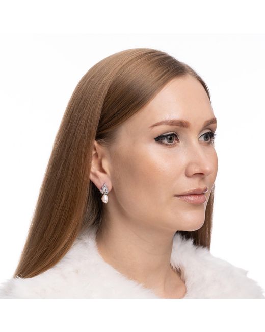 Stephanie Browne Australia White Bocheron Fresh Water Pearl Earrings