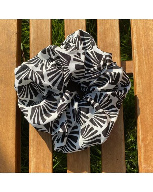 Emma Wallace Black Monodeco Scrunchie