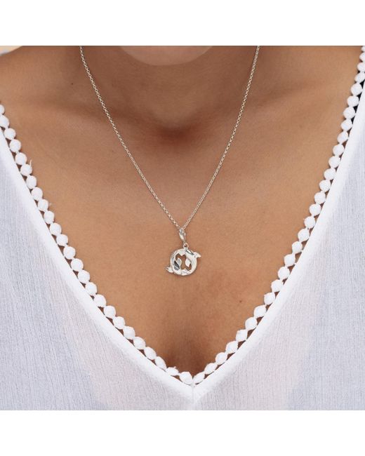 Lily Charmed Metallic Sterling Koi Fish Pisces Zodiac Charm Necklace